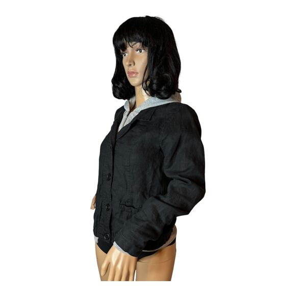 Central Park West Sahara Hooded jacket in Linen Black & Gray size XS - Picture 10 of 14
